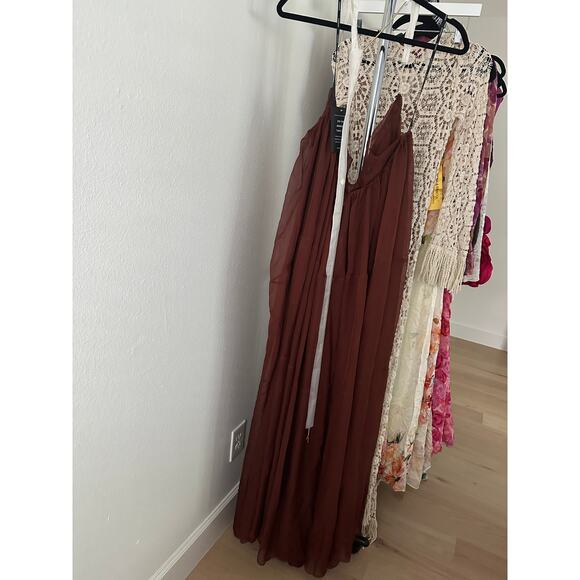 retrofete Arlet Chiffon Dress in Chestnut - Picture 13 of 16